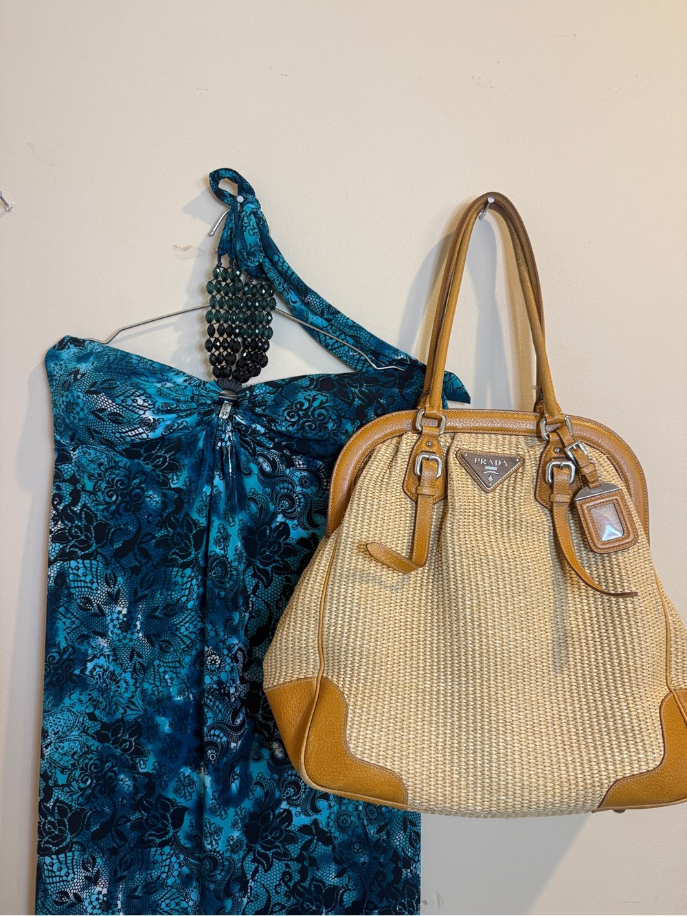Y2K-era Fresh of LA halter dress with beaded halter neckline